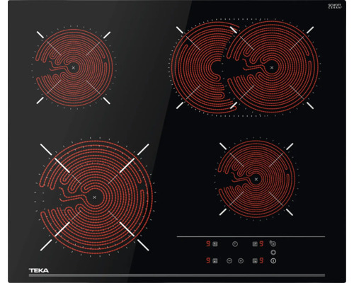 Induktionskochfeld mit vier Kochzonen