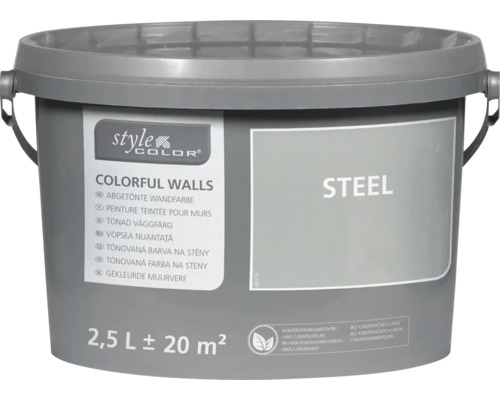 StyleColor COLORFUL WALLS Wand- und Deckenfarbe steel 2,5 L StyleColor COLORFUL WALLS Wand- und Deckenfarbe steel 2,5 L
