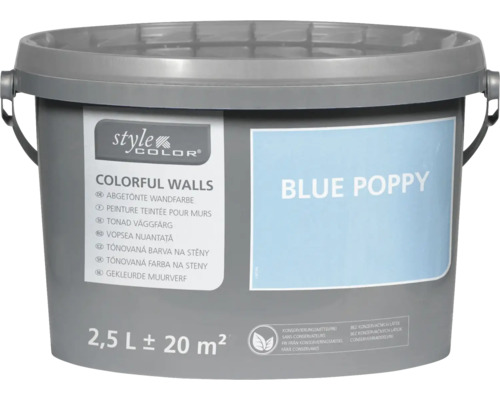 StyleColor COLORFUL WALLS Wand- und Deckenfarbe blue poppy 2,5 L
