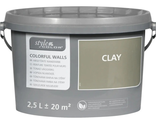 StyleColor COLORFUL WALLS Wand- und Deckenfarbe clay 2,5 L Eimer abgetönte Wandfarbe Clay, 2,5 Liter