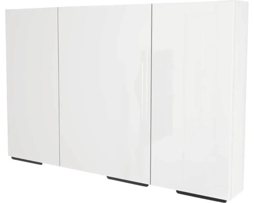 Spiegelschrank Devo Vena 2.0 BxHxT 110x50x53 cm arctic white hochglanz - Griff schwarz