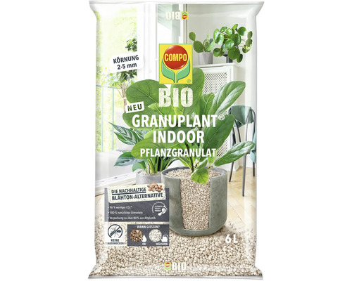 Granuplant Indoor Pflanzgranulat COMPO BIO 6 L 100% natürlicher Bimsstein nachhaltige Blähton Alternative
