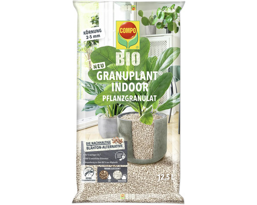 Granuplant Indoor Pflanzgranulat COMPO BIO 12,5 L 100% natürlicher Bimsstein nachhaltige Blähton Alternative