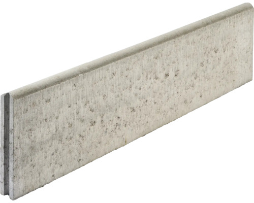 Beton Rasenbordstein grau beidseitig abgerundet 100 x 5 x 25 cm
