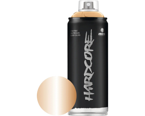 MTN Montana Hardcore Sprühlack Metallic Copper 400 ml Sprühfarbe in einer Dose mit Farbmuster