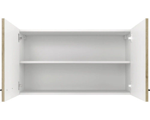 Offener Wandschrank mit zwei Regalböden