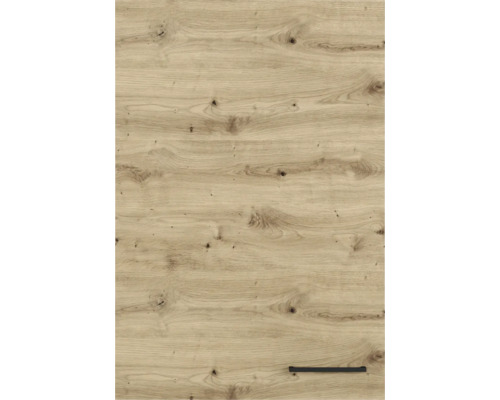Küchenschrankfront in Holzoptik mit Griff