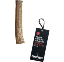 Hirschgeweih-Kauartikel für Hunde mit Canophera Logo