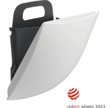 Weiße Briefkastenanlage mit Red Dot Winner 2023 Siegel
