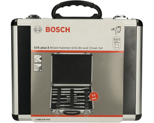 Bohrer- und Meißel Set Bosch 11-tlg. SDS-plus-3 Bohrer- und Meißel Set Bosch 11-tlg. SDS-plus-3