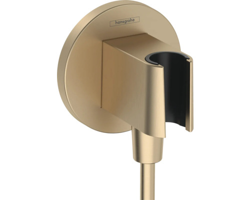 Wandanschluss mit Brausehalter hansgrohe FixFit S brushed bronze gebürstet 26888140 Hansgrohe Brausehalter zur Wandmontage