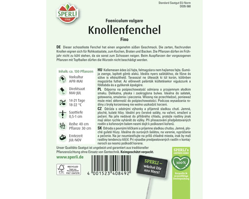 Samenpackung Knollenfenchel Fino der Marke Sperli