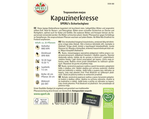 Samenpackung Kapuzinerkresse der Marke Sperli