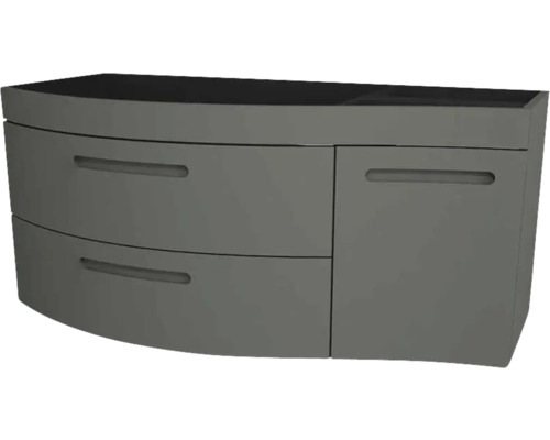 Waschtischunterschrank Devo Vena 2.0 links BxHxT 110x50x42 cm classico stone grey Griff eingefräst