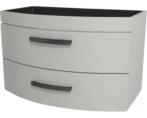 Waschtischunterschrank Devo Vena 2.0 BxHxT 80x50x38 cm pearl grey supermatt Griff schwarz