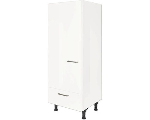 NOBILIA Kühlumbauschrank für 122er Einbaukühlschrank Modern BxTxH 60 x 58 x 166 cm weiß hochglanz vormontiert Anschlag links