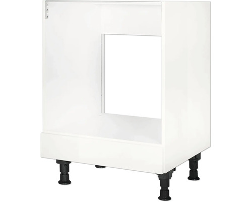 NOBILIA Herdumbauschrank mit Schublade Modern BxTxH 60 x 58 x 87 cm Frontfarbe weiß hochglanz Korpusfarbe weiß