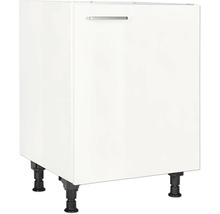 NOBILIA Spülenschrank Modern BxTxH 60 x 58 x 87 cm alpinweiss hochglanz vormontiert Anschlag rechts 4004539041165