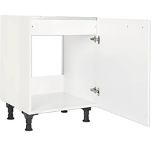 NOBILIA Spülenschrank Modern BxTxH 60 x 58 x 87 cm alpinweiss hochglanz vormontiert Anschlag rechts 4004539041165