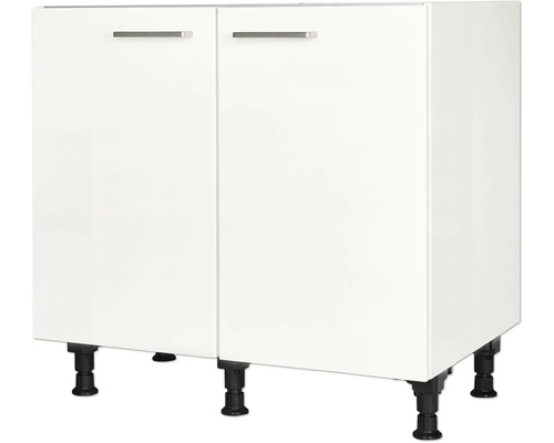 NOBILIA Spülenschrank Modern BxTxH 90 x 58 x 87 cm alpinweiss hochglanz vormontiert