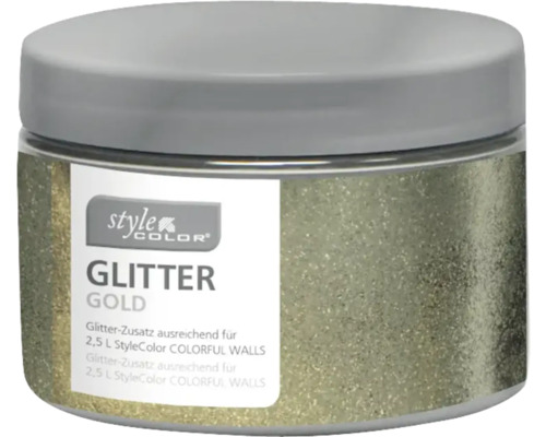 StyleColor Glitter-Zusatz für Wandfarbe - ausreichend für 2,5 l für COLORFUL WALLS - gold 40 g Goldener Glitzerzusatz für Wandfarbe in einem Kunststoffbehälter