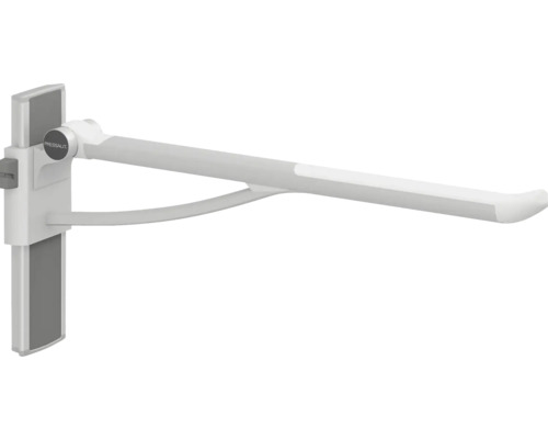 Stützklappgriff Pressalit PLUS höhenverstellbar linksbedient 850 mm aluminium/weiß matt R370385000