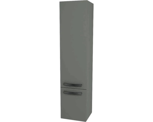 Hängehochschrank mit 2 Türen Devo Vena 2.0 rechts BxHxT 35x150x33 cm classico stone grey Griff schwarz