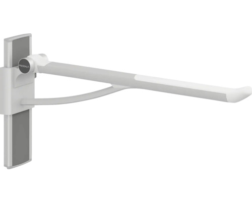Stützklappgriff Pressalit PLUS höhenverstellbar rechtsbedient 850 mm aluminium/weiß matt R370485000