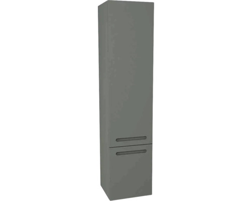 Hängehochschrank mit 1 Tür und Schublade Devo Vena 2.0 links BxHxT 35x150x33 cm classico stone grey Griff eingefräst