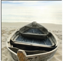 Duschrückwand mySpotti Shower Beach & Boat Boot am Strand 255 x 100 cm SH-255100-1935-HB