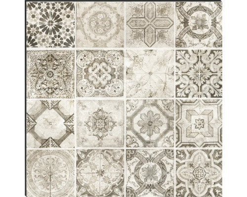 Fliesenmuster mit verschiedenen ornamentalen Designs