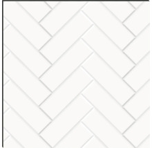 Duschrückwand mySpotti Shower Herrinbone Tiles White Fliesenoptik 210 x 100 cm SH-210100-1918-HB