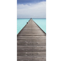 Duschrückwand mySpotti Shower Walking over Water Bootssteg Wasser 210 x 100 cm SH-210100-1399-HB