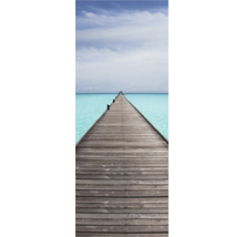 Duschrückwand mySpotti Shower Walking over Water Bootssteg Wasser 255 x 100 cm SH-255100-1399-HB