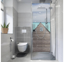 Duschrückwand mySpotti Shower Walking over Water Bootssteg Wasser 255 x 150 cm SH-255150-1399-HB