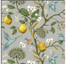 Duschrückwand mySpotti Shower Gloria Zitrone Vogel Pflanzen 255 x 150 cm SH-255150-1853-HB