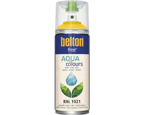 Belton Free PU Sprühlack Ral 1021 rapsgelb matt 400 ml