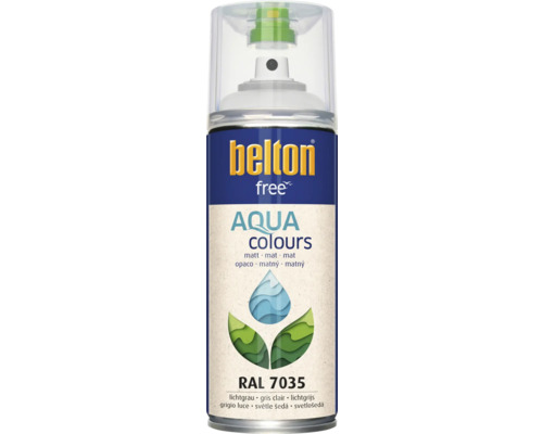Belton Free PU Sprühlack Ral 7035 lichtgrau matt 400 ml Belton Free Aqua Farbspray Dose lichtgrau RAL 7035