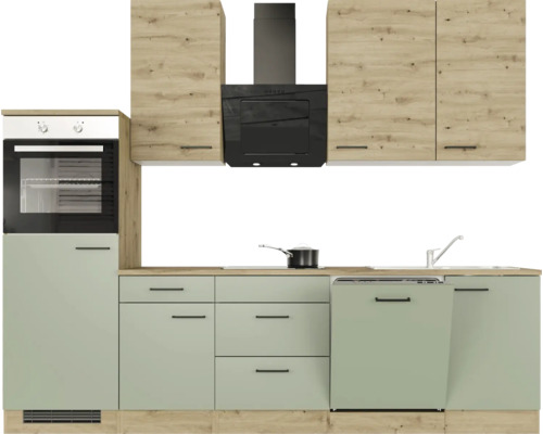 Flex Well Küchenzeile mit Geräten Cara 280 cm Frontfarbe | HORNBACH