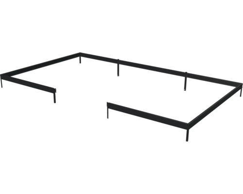Fundamentrahmen Juliana für Jubii 60 511 x 296 x 12 cm schwarz Metall Hochbeet Rahmen