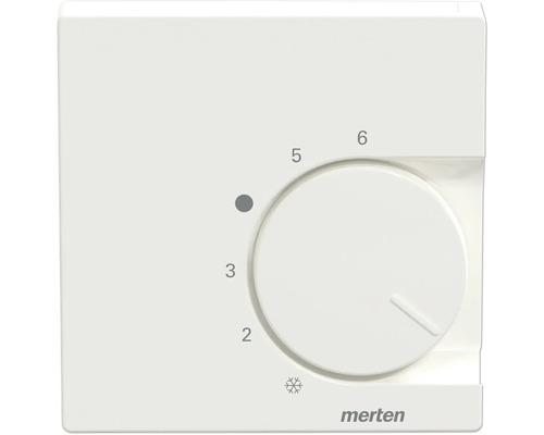 Merten 534719 Zentralplatte Abdeckung für Temperaturregler System M polarweiß Merten Thermostat mit Drehknopf