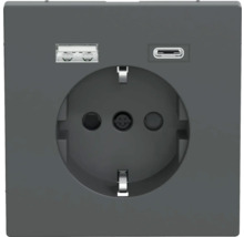 SCHUKO Steckdose mit USB-Ladegerät Typ A und Typ C, Merten System