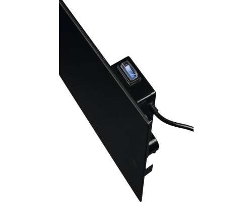 Detailansicht einer Heizplatte mit Schalter und Stromkabel