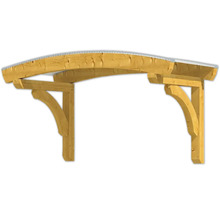 Holzcarport mit geschwungener Dachform
