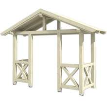 Holzpavillon mit Dach und offenem Design
