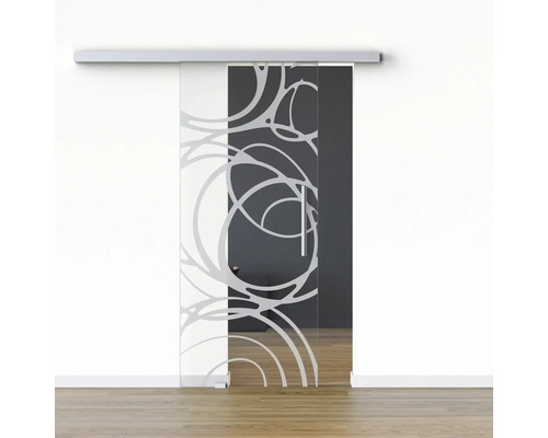 Pertura Glasschiebetür Komplettset Glera Mystic 01 775x2050 mm Links inkl.Beschlag Selir Aluminium natur,Stangengriff Pertura Glasschiebetür Komplettset Glera Mystic 01 775x2050 mm Links inkl.Beschlag Selir Aluminium natur,Stangengriff