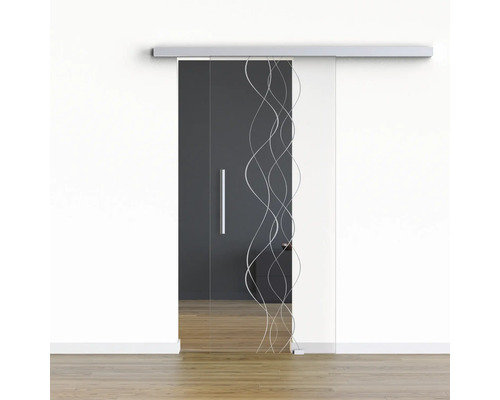 Pertura Glasschiebetür Komplettset Glera Curl 01 900x2050 mm Rechts inkl. Beschlag Selir Aluminium natur,Stangengriff Pertura Glasschiebetür Komplettset Glera Curl 01 900x2050 mm Rechts inkl. Beschlag Selir Aluminium natur,Stangengriff