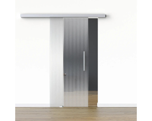 Pertura Glasschiebetür Komplettset Glera Ripple 02 775x2050 mm Links inkl.Beschlag Selir Aluminium natur,Stangengriff Pertura Glasschiebetür Komplettset Glera Ripple 02 775x2050 mm Links inkl.Beschlag Selir Aluminium natur,Stangengriff