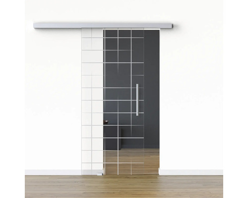 Pertura Glasschiebetür Komplettset Glera Mesh 01 1025x2050 mm Links inkl. Beschlag Selir Aluminium natur,Stangengriff Pertura Glasschiebetür Komplettset Glera Mesh 01 1025x2050 mm Links inkl. Beschlag Selir Aluminium natur,Stangengriff