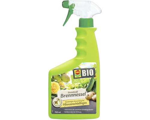 Grundstoff Urtica COMPO BIO Pflanzenstärkung Brennnessel AF 750 ml Handsprühflasche, anwendungsfertiges Pumpspray, genemigte Anwendung bei Pflanzenschädlingen